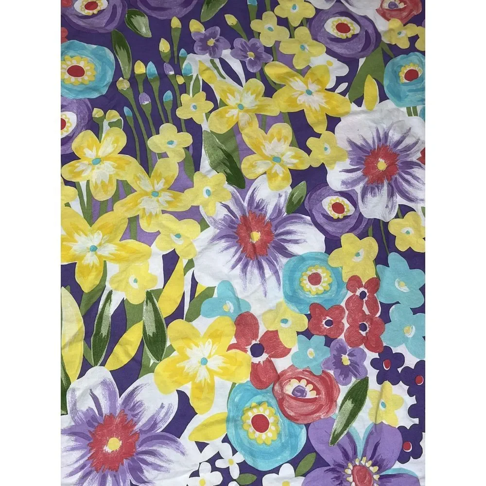 Pottery Barn Kids Poppy Duvet Cover Full / Queen Purple Multi Floral Tie Closure